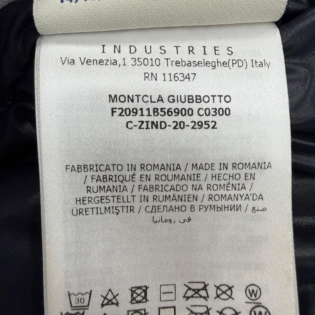 Very Good MONCLER down coat MONTCLA Logo patch and hood ZIP UP Navy Nylon mens 3
