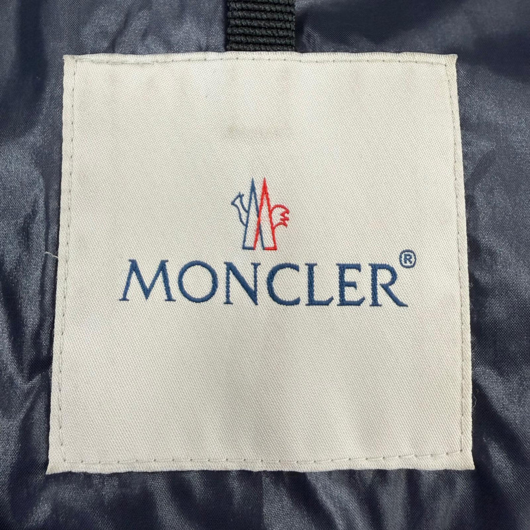 Very Good MONCLER down coat MONTCLA Logo patch and hood ZIP UP Navy Nylon mens 3