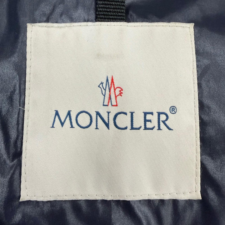 Very Good MONCLER down coat MONTCLA Logo patch and hood ZIP UP Navy Nylon mens 3