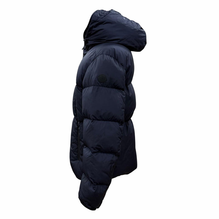 Very Good MONCLER down coat MONTCLA Logo patch and hood ZIP UP Navy Nylon mens 3