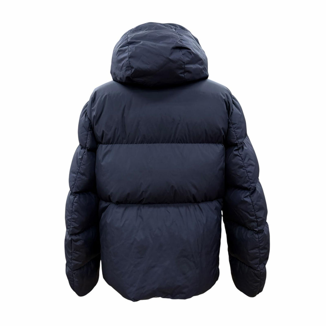 Very Good MONCLER down coat MONTCLA Logo patch and hood ZIP UP Navy Nylon mens 3