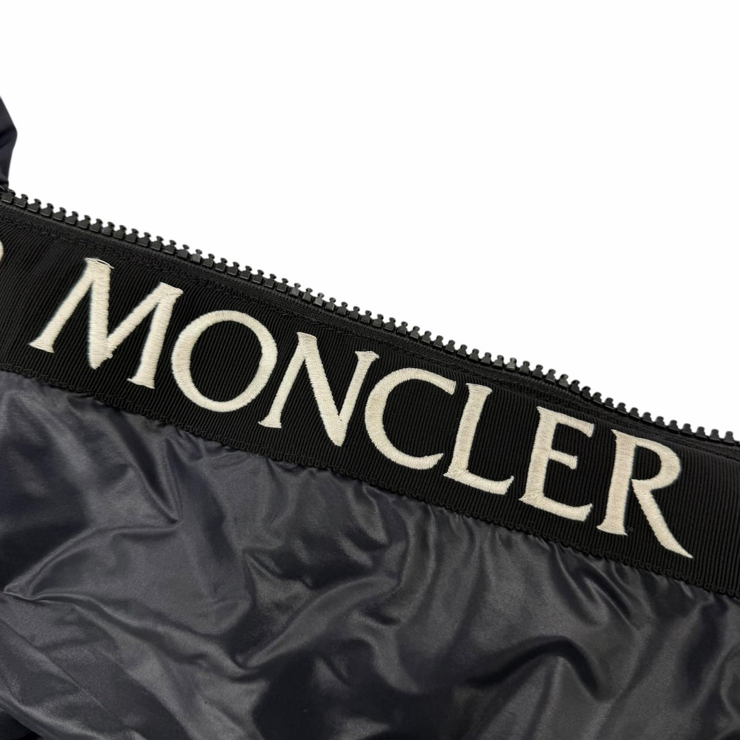Very Good MONCLER down coat MONTCLA Logo patch and hood ZIP UP Navy Nylon mens 3