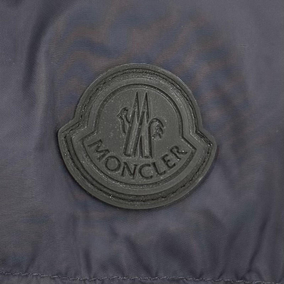 Very Good MONCLER down coat MONTCLA Logo patch and hood ZIP UP Navy Nylon mens 3