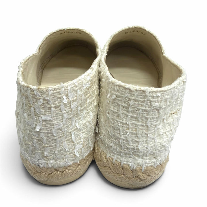 Great CHANEL Slip-on COCO Mark espadrilles Ivory mens 42 G29762