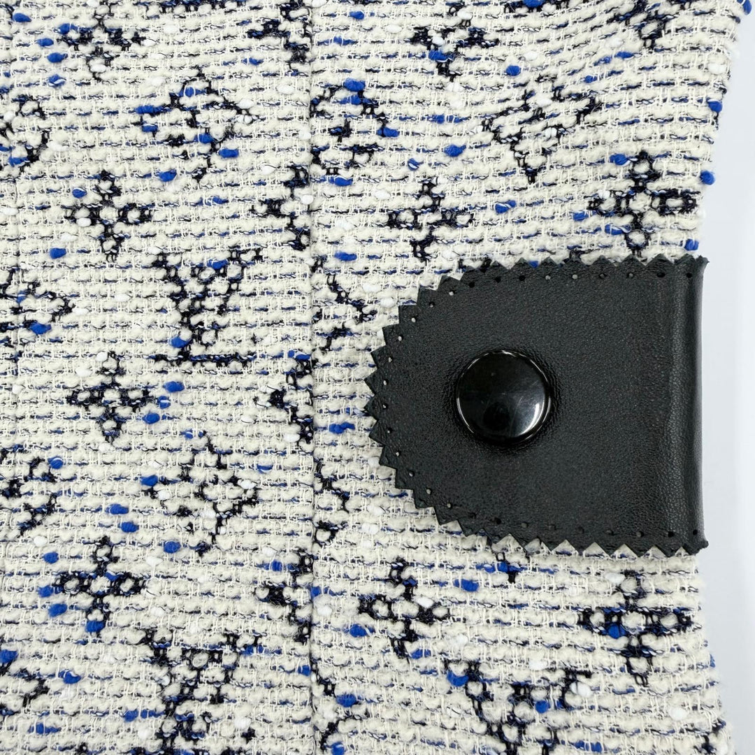 Excellent LOUIS VUITTON one piece Leather-trimmed monogram tweed sleeveless 34