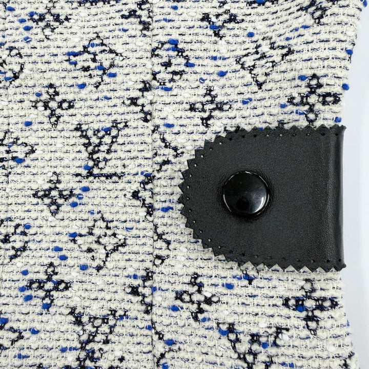 Excellent LOUIS VUITTON one piece Leather-trimmed monogram tweed sleeveless 34