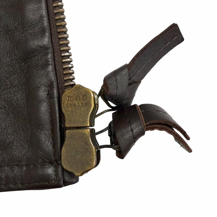 Excellent CINQUANTA leather jacket Horsehide single leather jacket