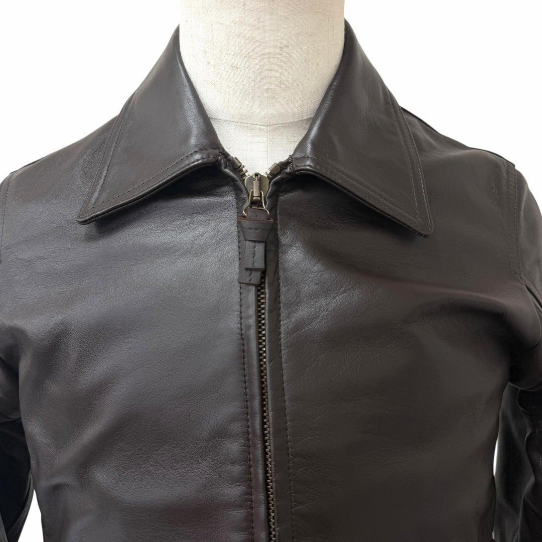 Excellent CINQUANTA leather jacket Horsehide single leather jacket