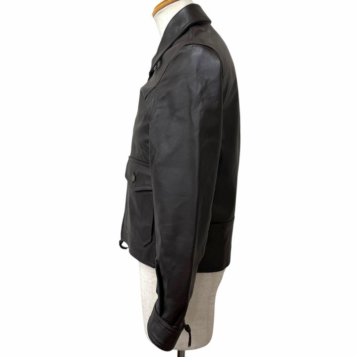 Excellent CINQUANTA leather jacket Horsehide single leather jacket