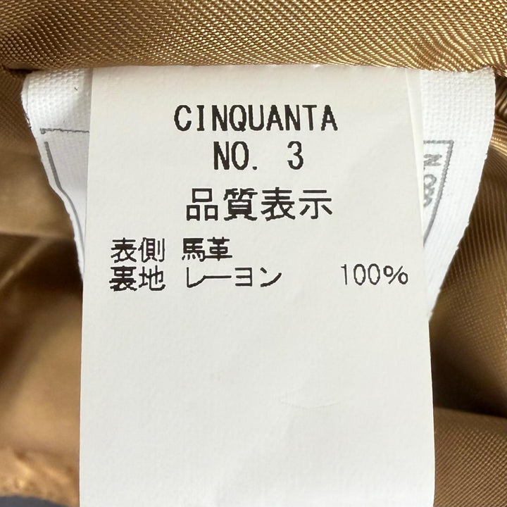 Excellent CINQUANTA leather jacket Horsehide single leather jacket