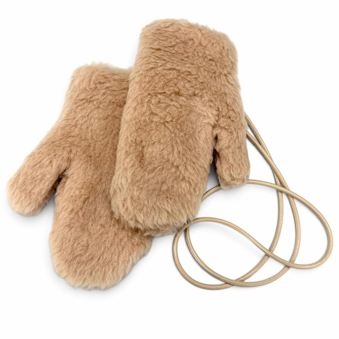 Excellent Max Mara gloves Ombrato Teddy Bear Mittens alpaca 23456606336