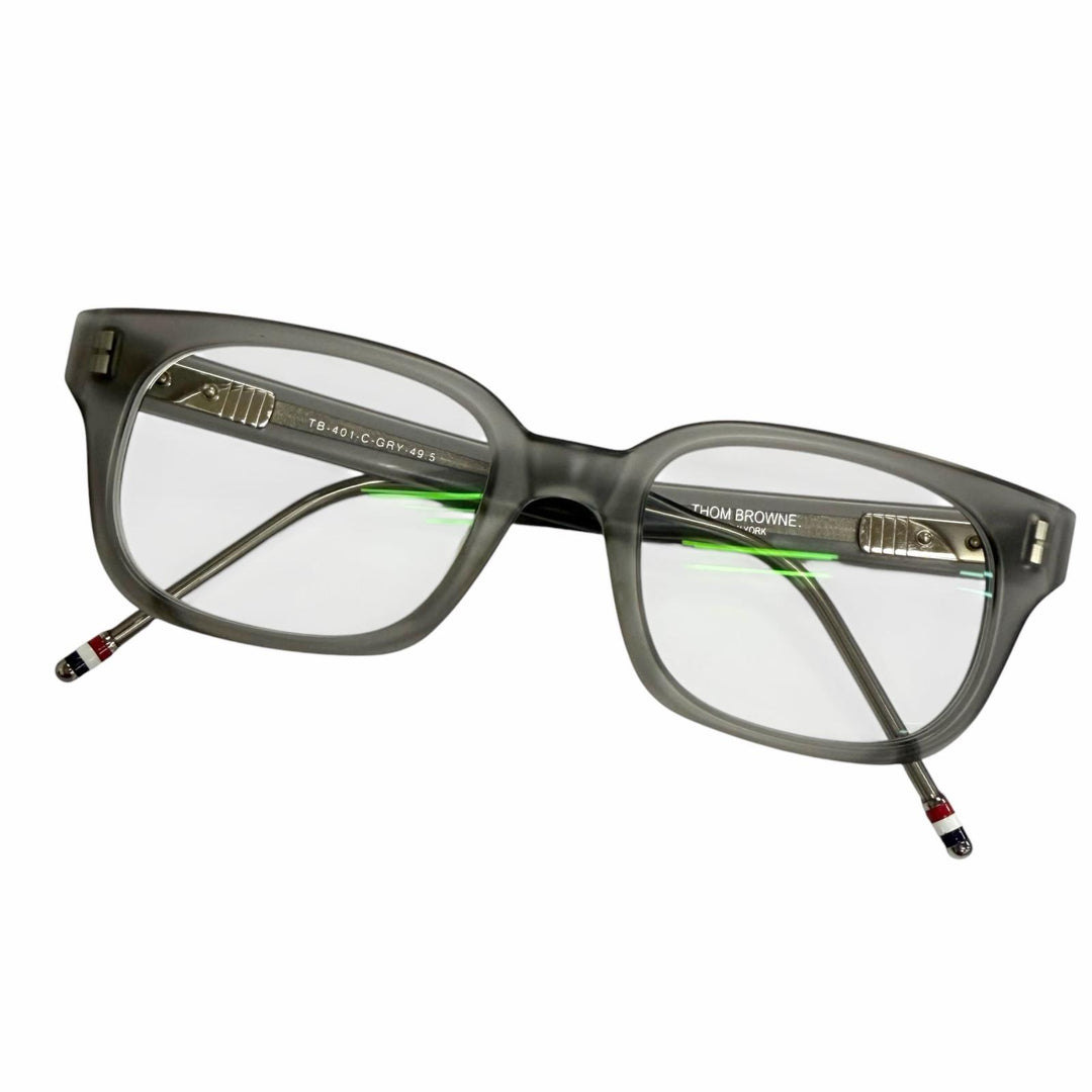 Great THOM BROWNE Glasses Wellington Matte Clear Gray mens TB-401C