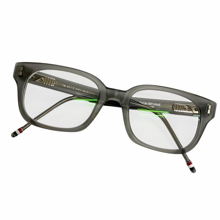 Great THOM BROWNE Glasses Wellington Matte Clear Gray mens TB-401C