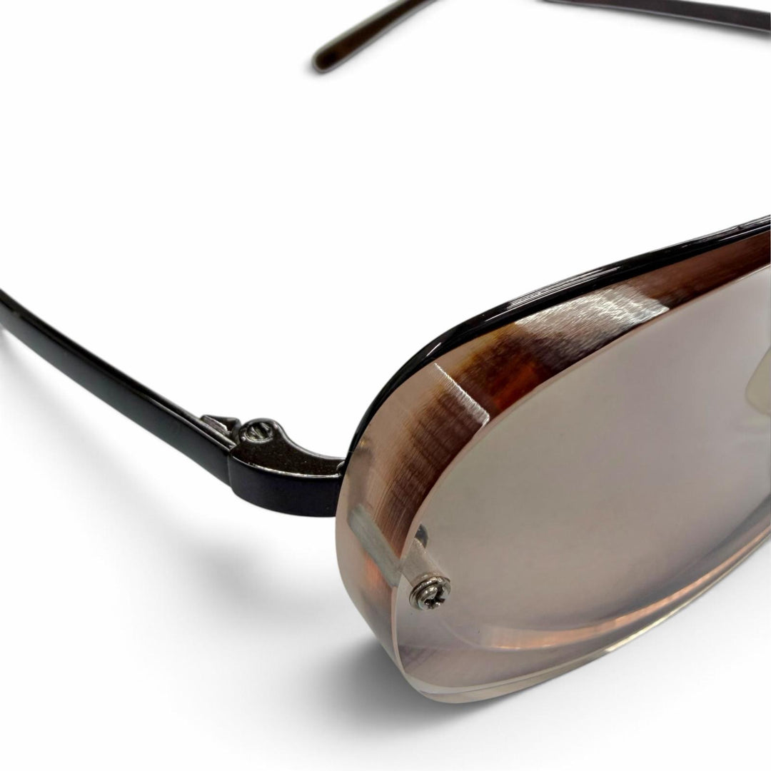 Great LOUIS VUITTON sunglasses Damier Socoa Two-Bridge Half-Rim Brown Z0215U