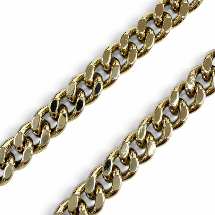 Excellent CHANEL Necklace Rhinestone COCO Mark Eco Pearl Cuban Link Choker B22S