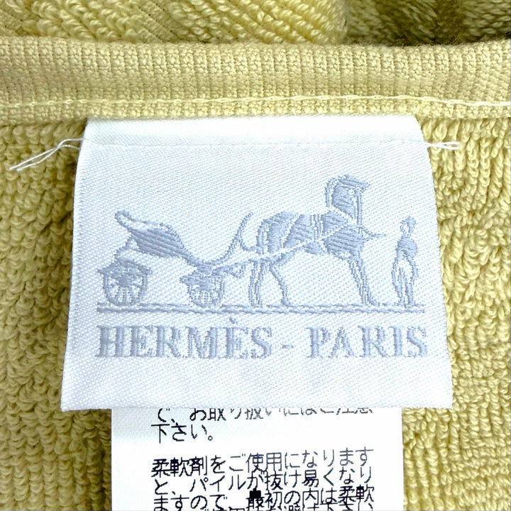 Pristine HERMES towel SERVIETTE INVITE SWING set (3 pieces) Yellow-green 101622M