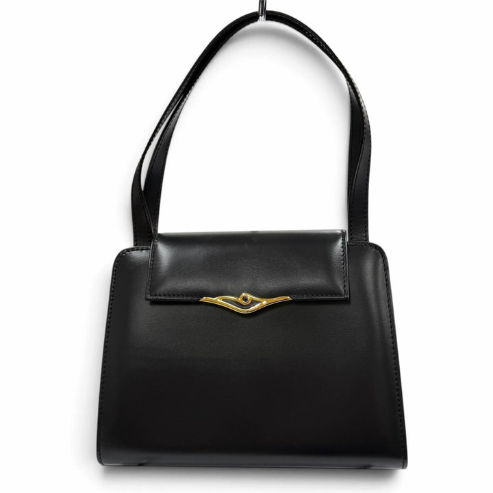 Excellent Cartier Handbag Square Leather black leather Women