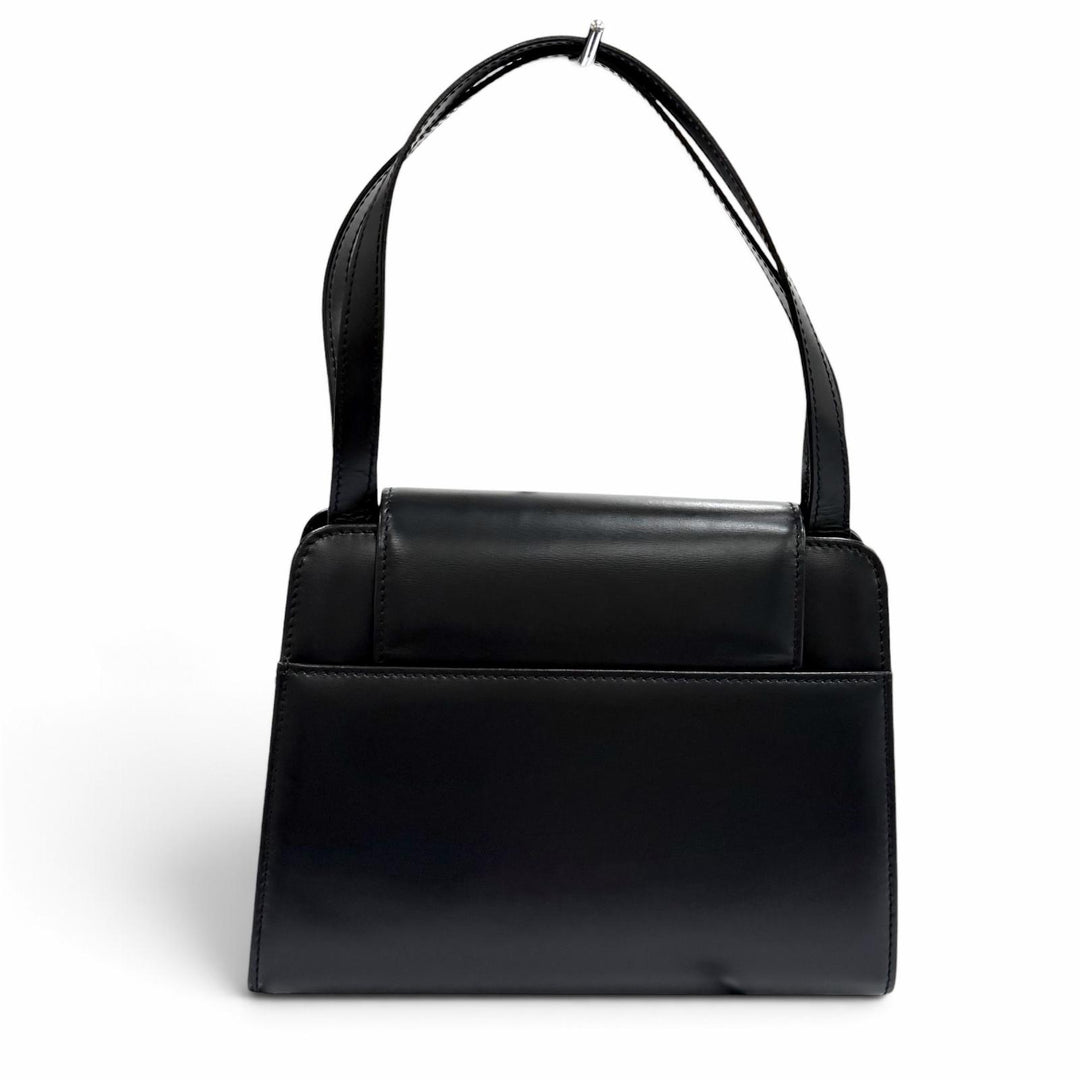 Excellent Cartier Handbag Square Leather black leather Women