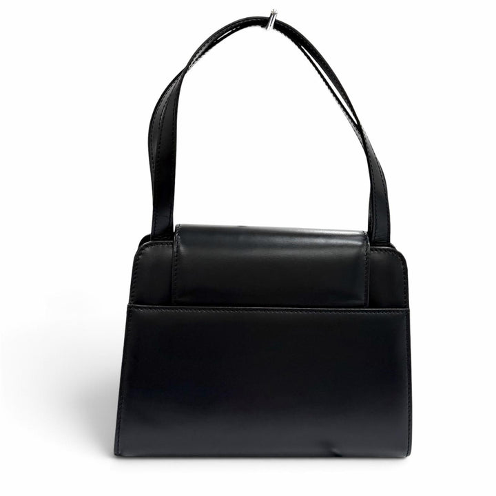 Excellent Cartier Handbag Square Leather black leather Women
