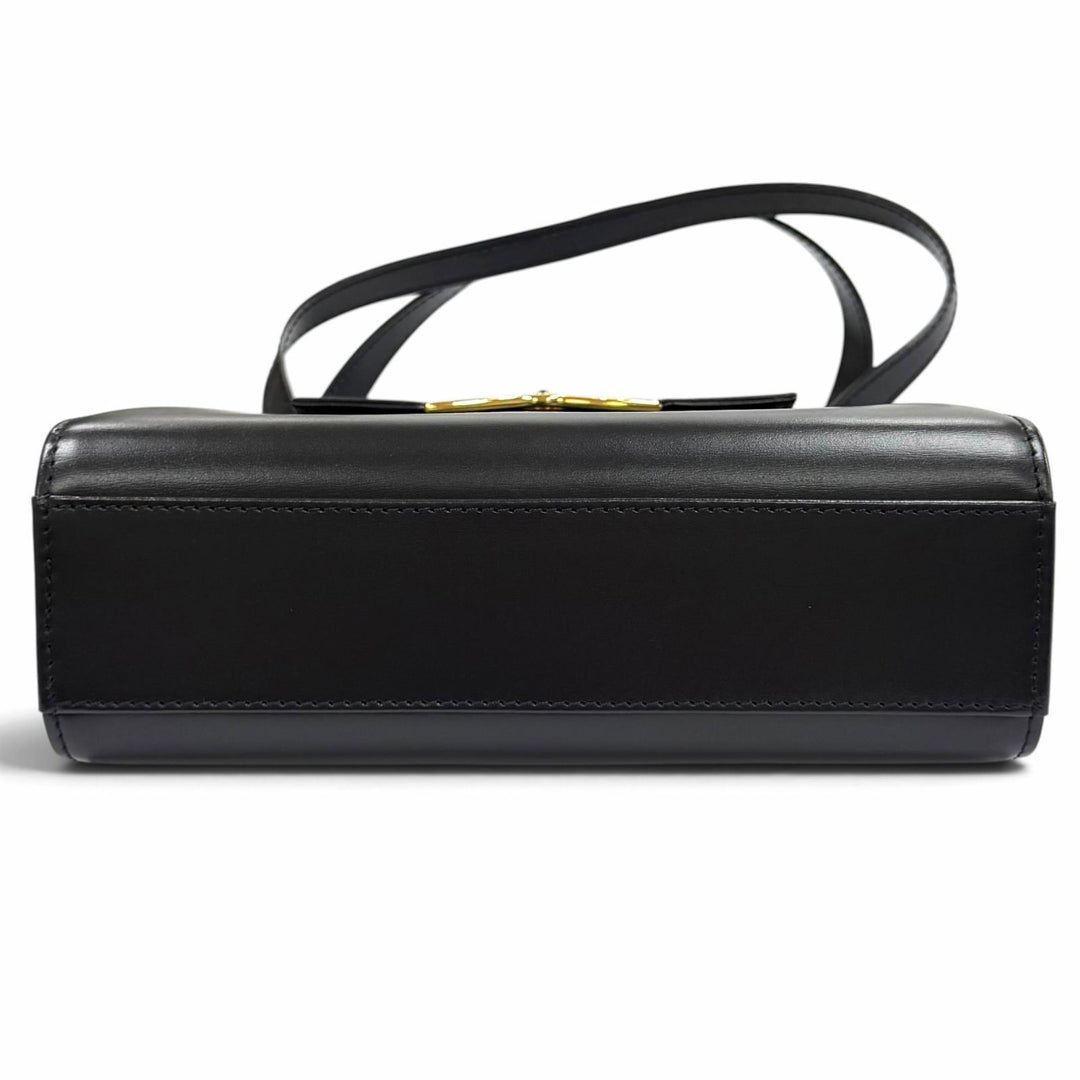 Excellent Cartier Handbag Square Leather black leather Women