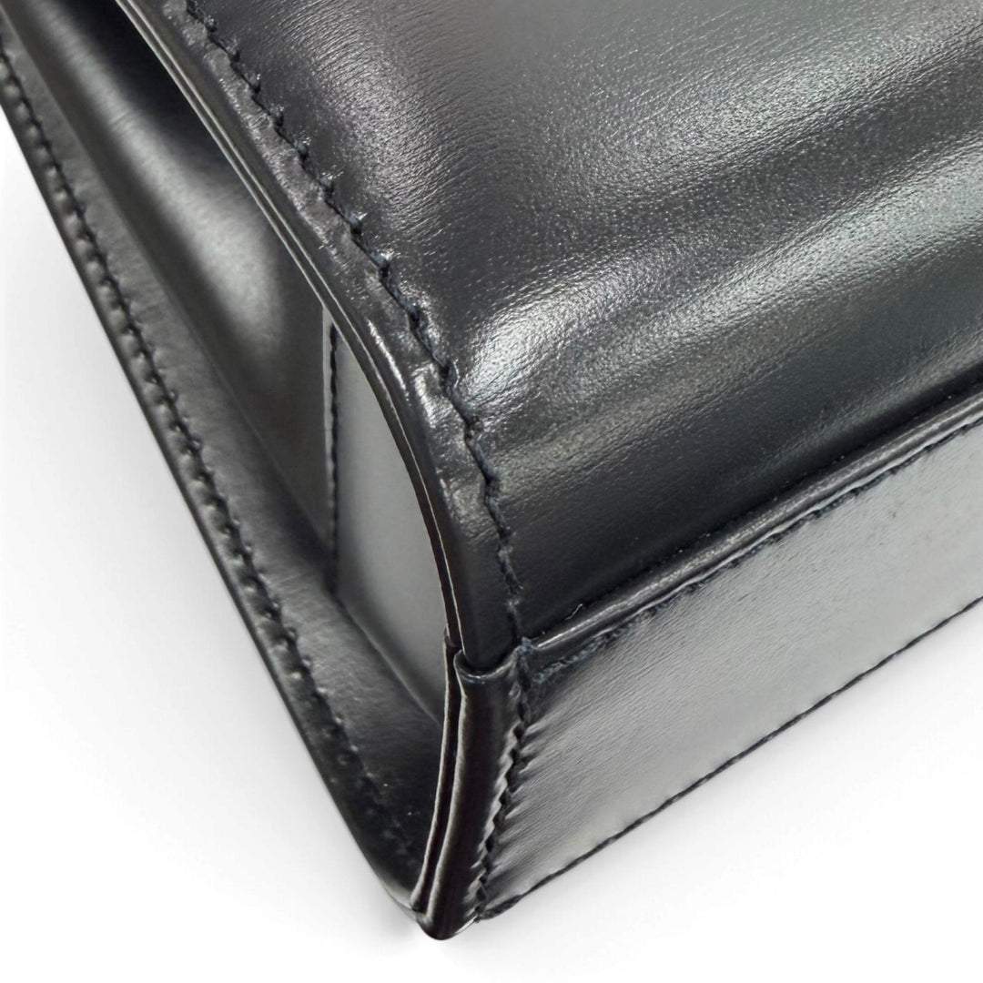 Excellent Cartier Handbag Square Leather black leather Women