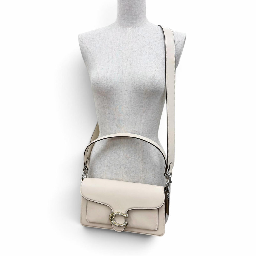 Excellent COACH Shoulder Bag Tabby 26 leather 2-way handbag Ivory CY940