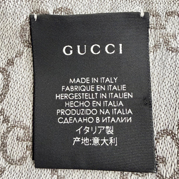 Pristine GUCCI Stall GG pattern large shawl Brown wool Women 281942