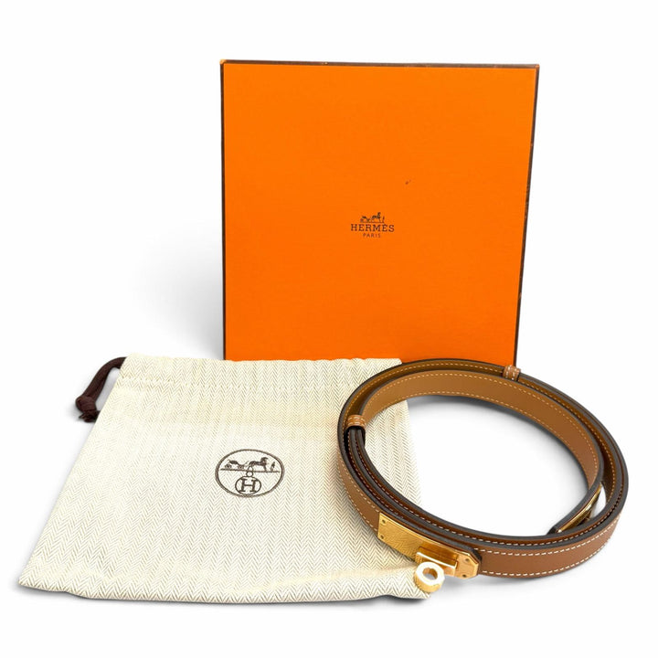 Excellent HERMES belt Belt Kelly Epsom Leather Women