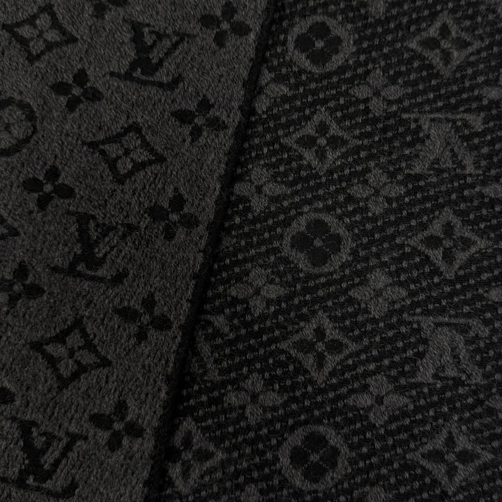 Very Good LOUIS VUITTON Scarf Monogram Classic Anthracite wool mens M78526