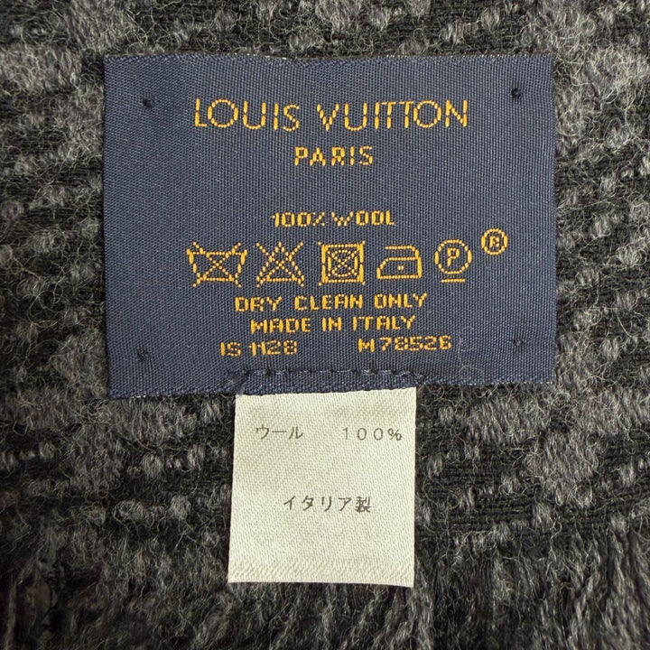 Very Good LOUIS VUITTON Scarf Monogram Classic Anthracite wool mens M78526