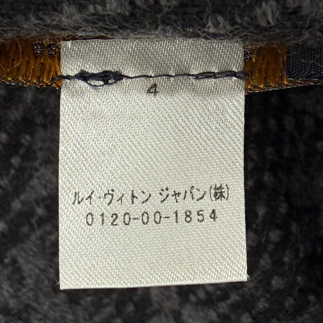 Very Good LOUIS VUITTON Scarf Monogram Classic Anthracite wool mens M78526