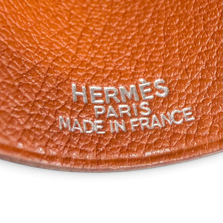 Excellent HERMES Necklace Margiela-era Clochette Brown Togo Leather Women