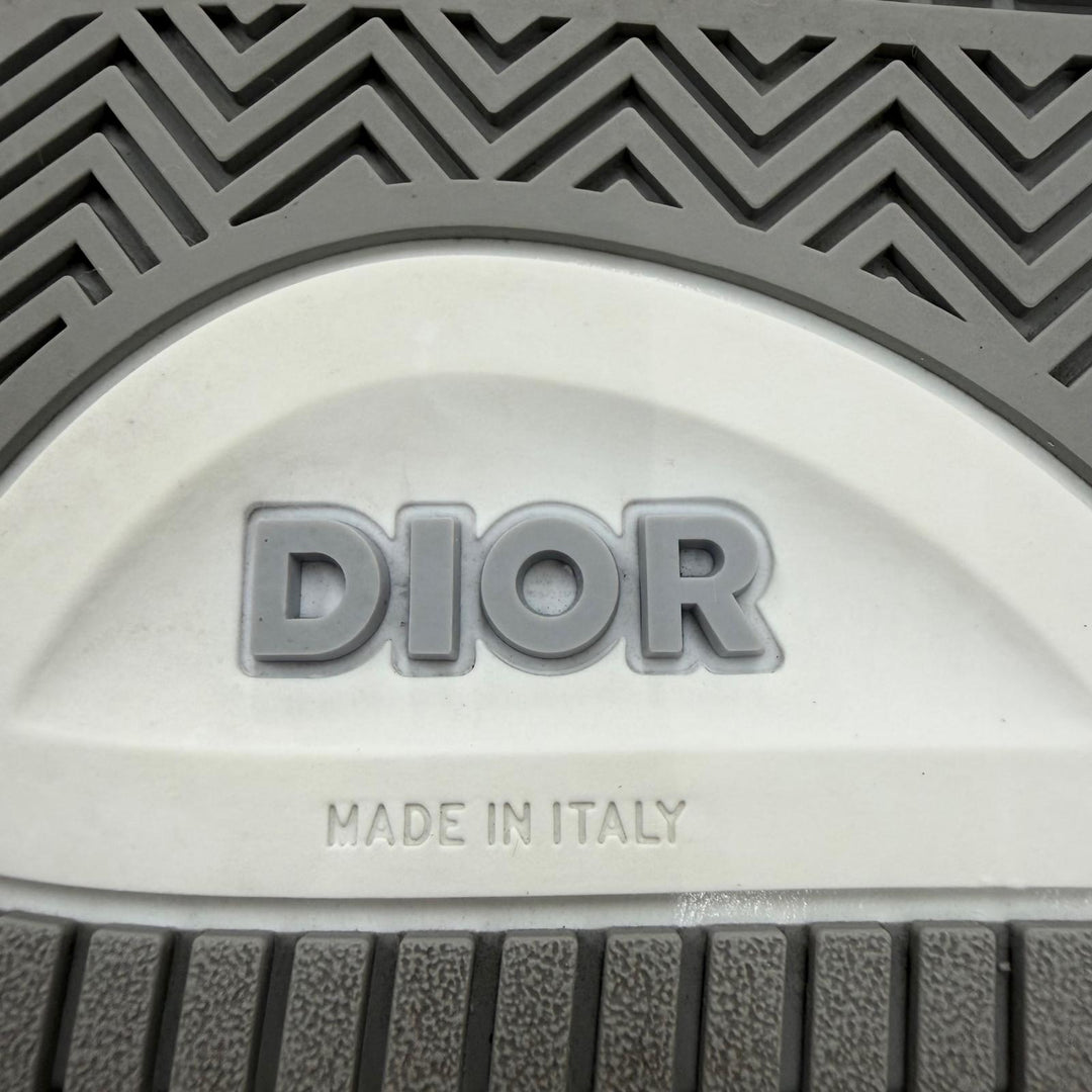 Great DIOR High cut sneakers B57 Oblique gray leather mens 42 3SH141ZXU86042