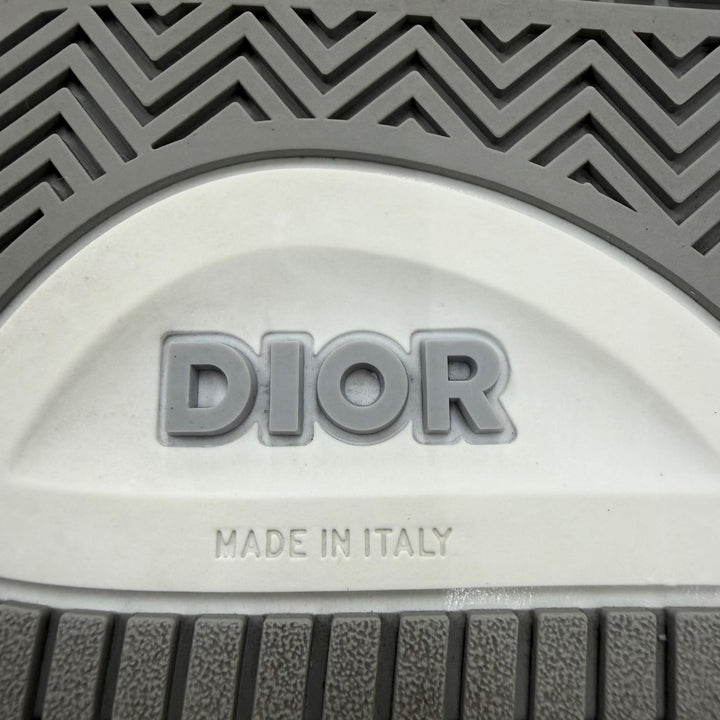 Great DIOR High cut sneakers B57 Oblique gray leather mens 42 3SH141ZXU86042