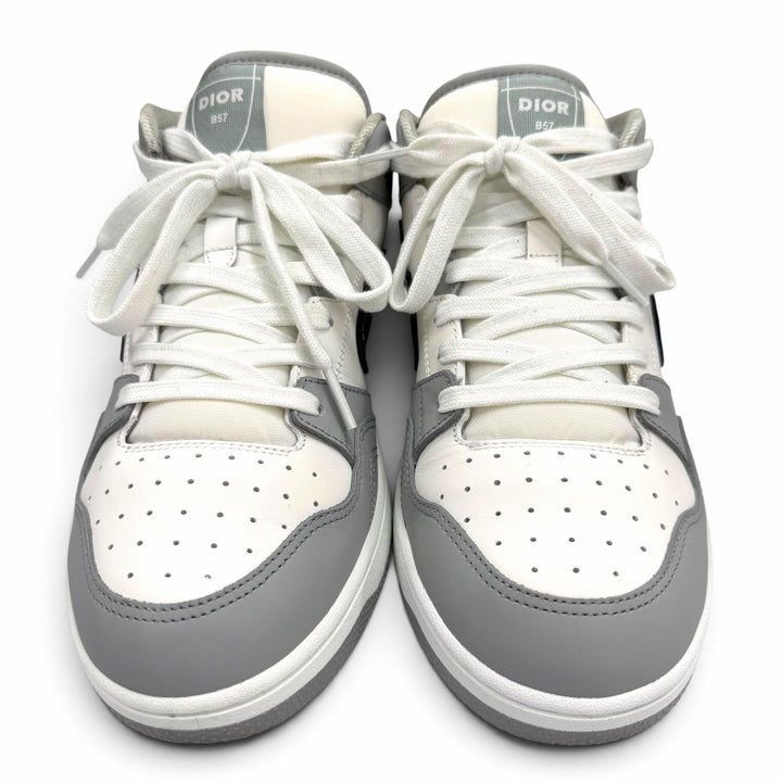 Great DIOR High cut sneakers B57 Oblique gray leather mens 42 3SH141ZXU86042