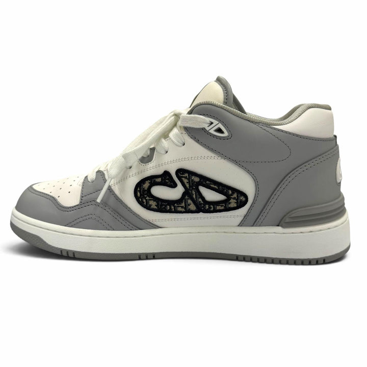 Great DIOR High cut sneakers B57 Oblique gray leather mens 42 3SH141ZXU86042