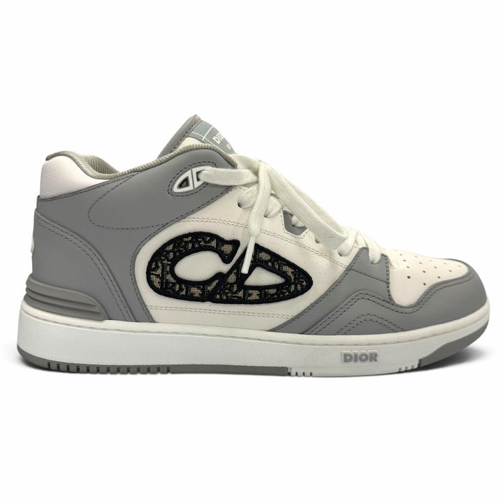 Great DIOR High cut sneakers B57 Oblique gray leather mens 42 3SH141ZXU86042