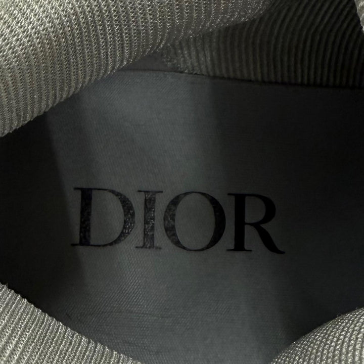 Great DIOR High cut sneakers B57 Oblique gray leather mens 42 3SH141ZXU86042