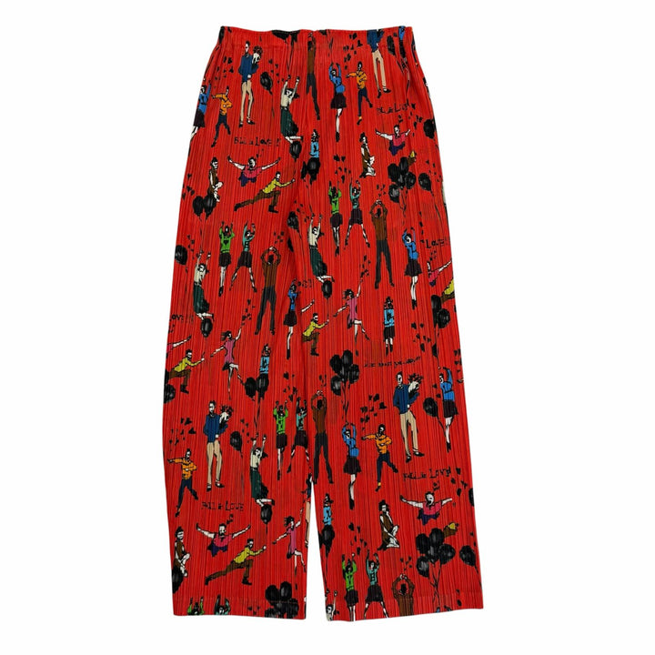 Excellent PLEATS PLEASE Wide pants Full pattern Pleated polyester 3 PP53-JF682