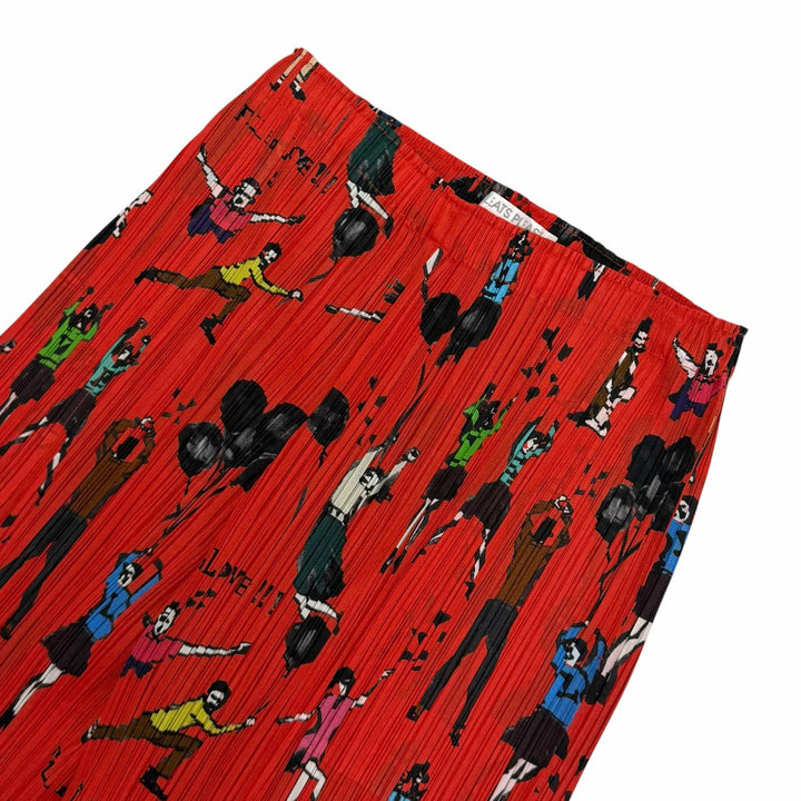 Excellent PLEATS PLEASE Wide pants Full pattern Pleated polyester 3 PP53-JF682