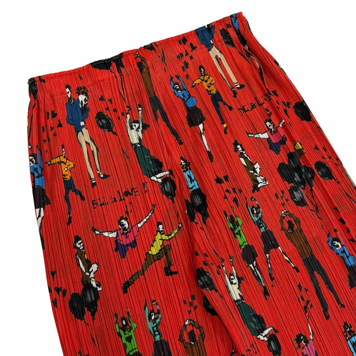 Excellent PLEATS PLEASE Wide pants Full pattern Pleated polyester 3 PP53-JF682