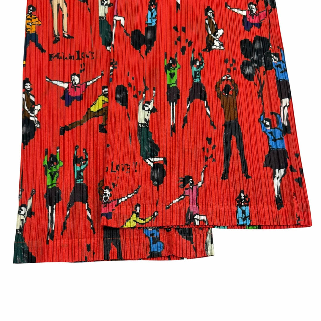 Excellent PLEATS PLEASE Wide pants Full pattern Pleated polyester 3 PP53-JF682