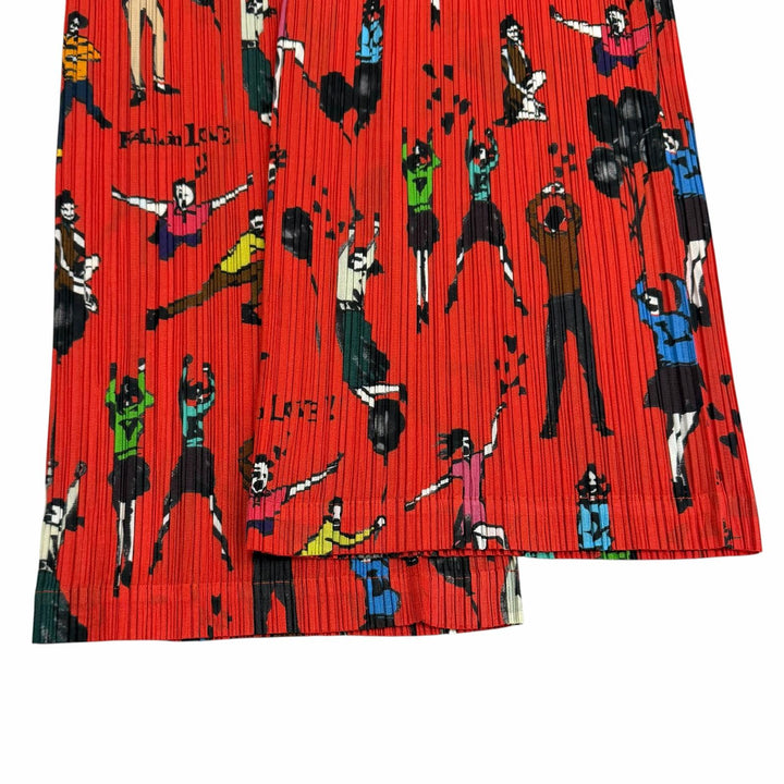 Excellent PLEATS PLEASE Wide pants Full pattern Pleated polyester 3 PP53-JF682