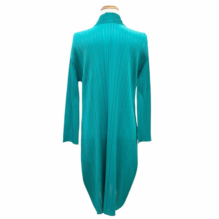 Excellent PLEATS PLEASE one piece V-neck long sleeves Emerald green 3 PP71-JH146