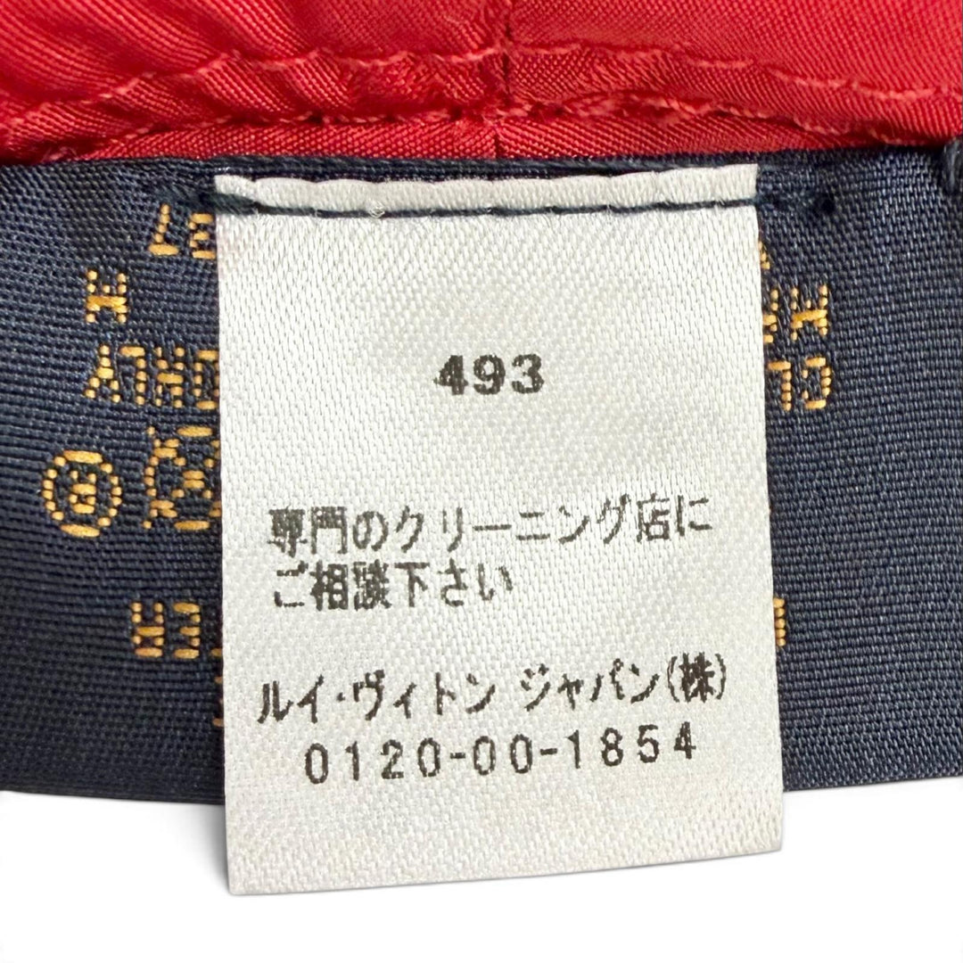 Great LOUIS VUITTON Bob Carry-On Crème Rouge Monogram Bucket hat Red M76537