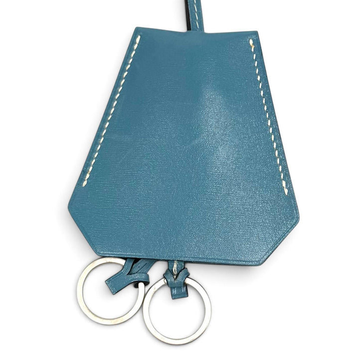 Great HERMES Necklace Clochette Vaux Swift Leather Women