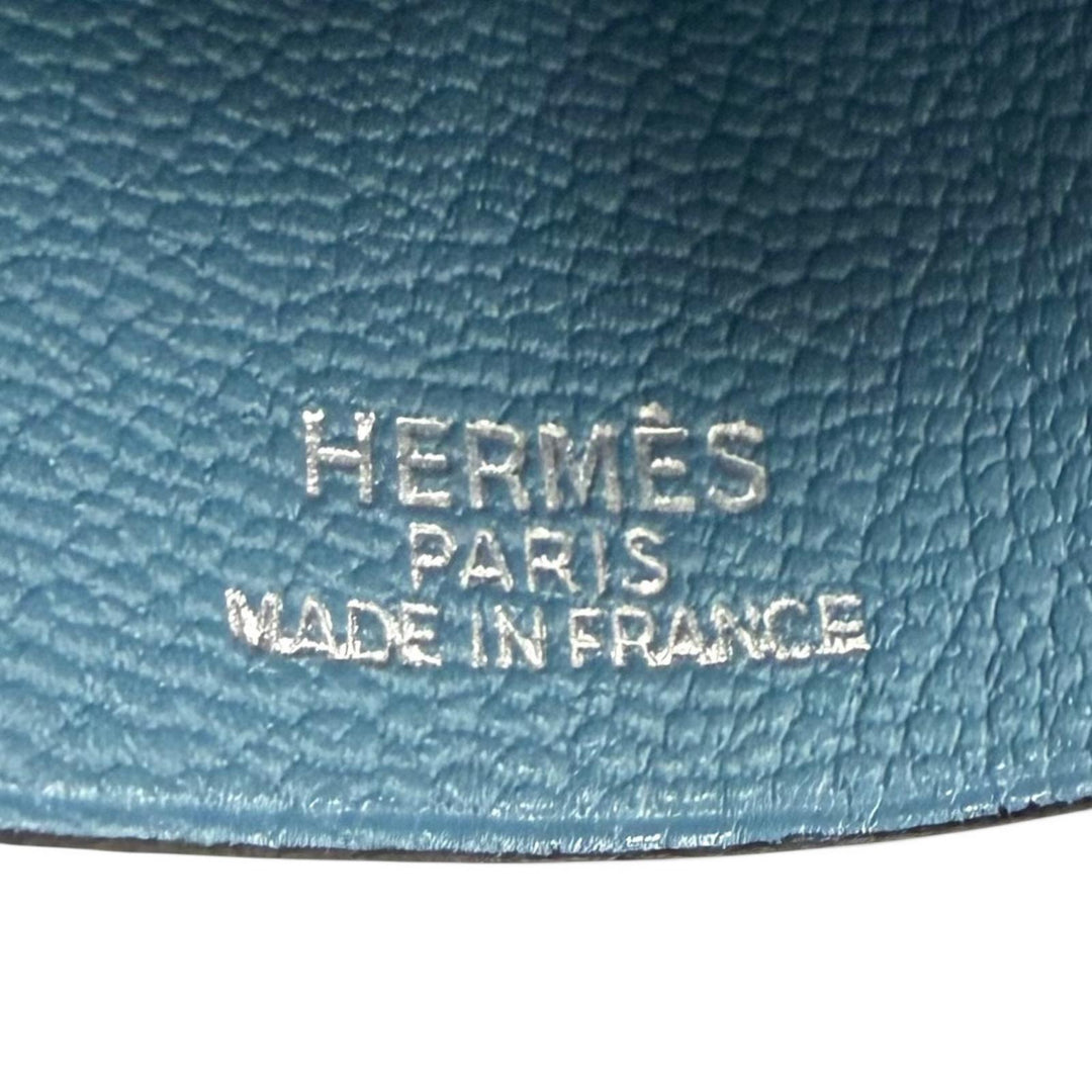Great HERMES Necklace Clochette Vaux Swift Leather Women