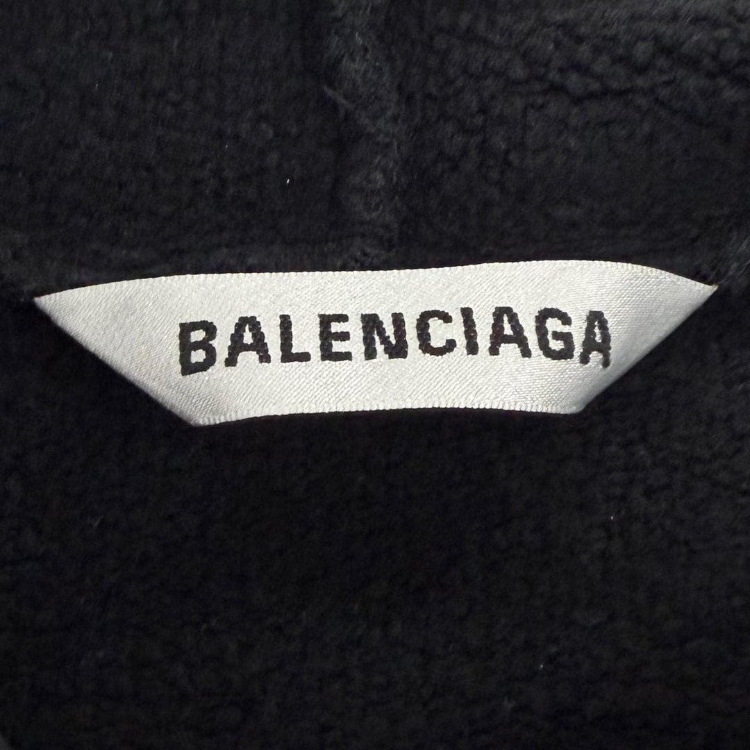 Great BALENCIAGA hoodie SACRE COEUR black cotton mens XS 641529