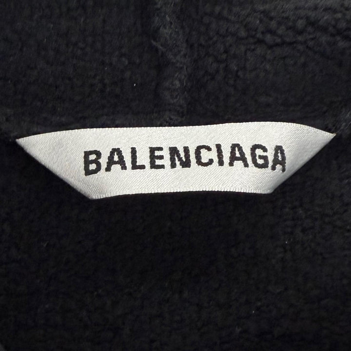 Great BALENCIAGA hoodie SACRE COEUR black cotton mens XS 641529