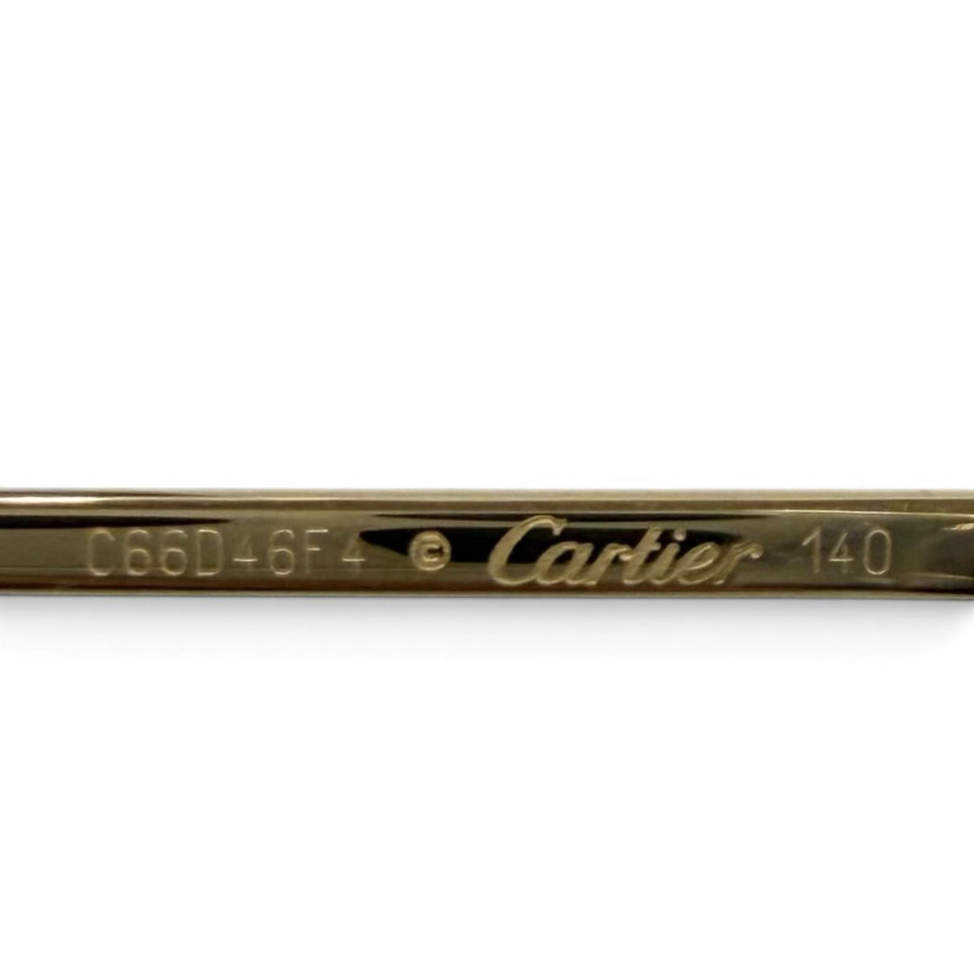 Pristine Cartier PANTHERE de Cartier Sunglasses 2C Decor Cat's Eye CT0155S